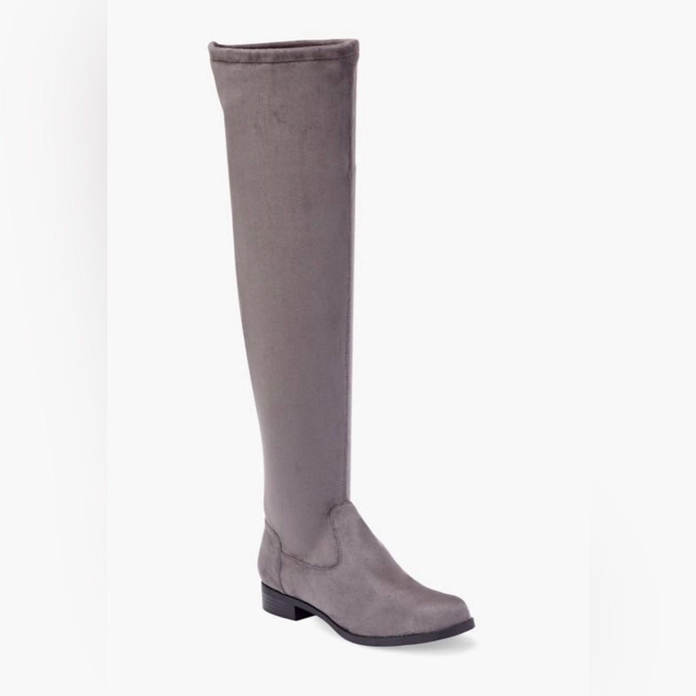 Brand New Gray/Grey Over The Knee Boots Size 7